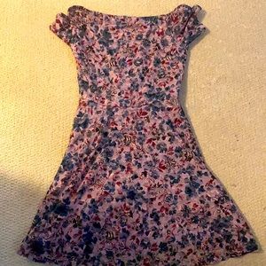 Womens blue and purple flowered dress, size XS